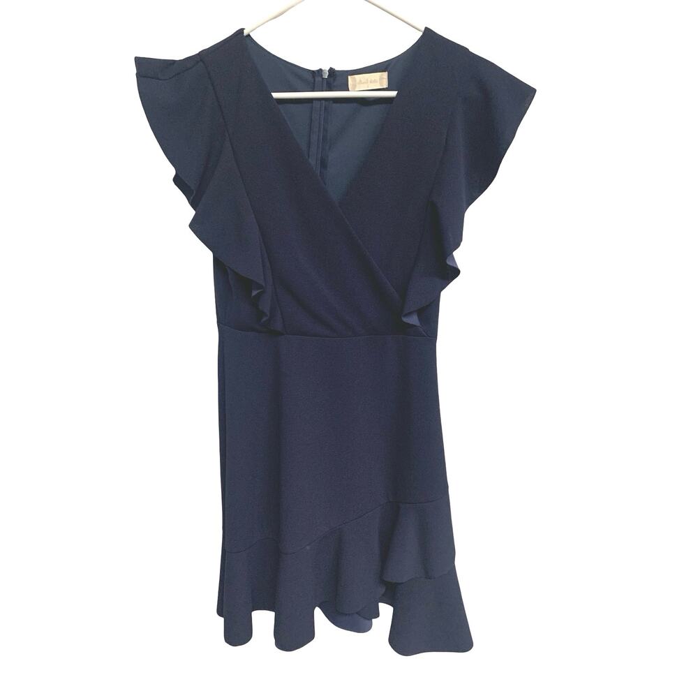 Altar’d State Floral Ruffle Mini Dress, Small, Boho V-Neck Smocked Waist